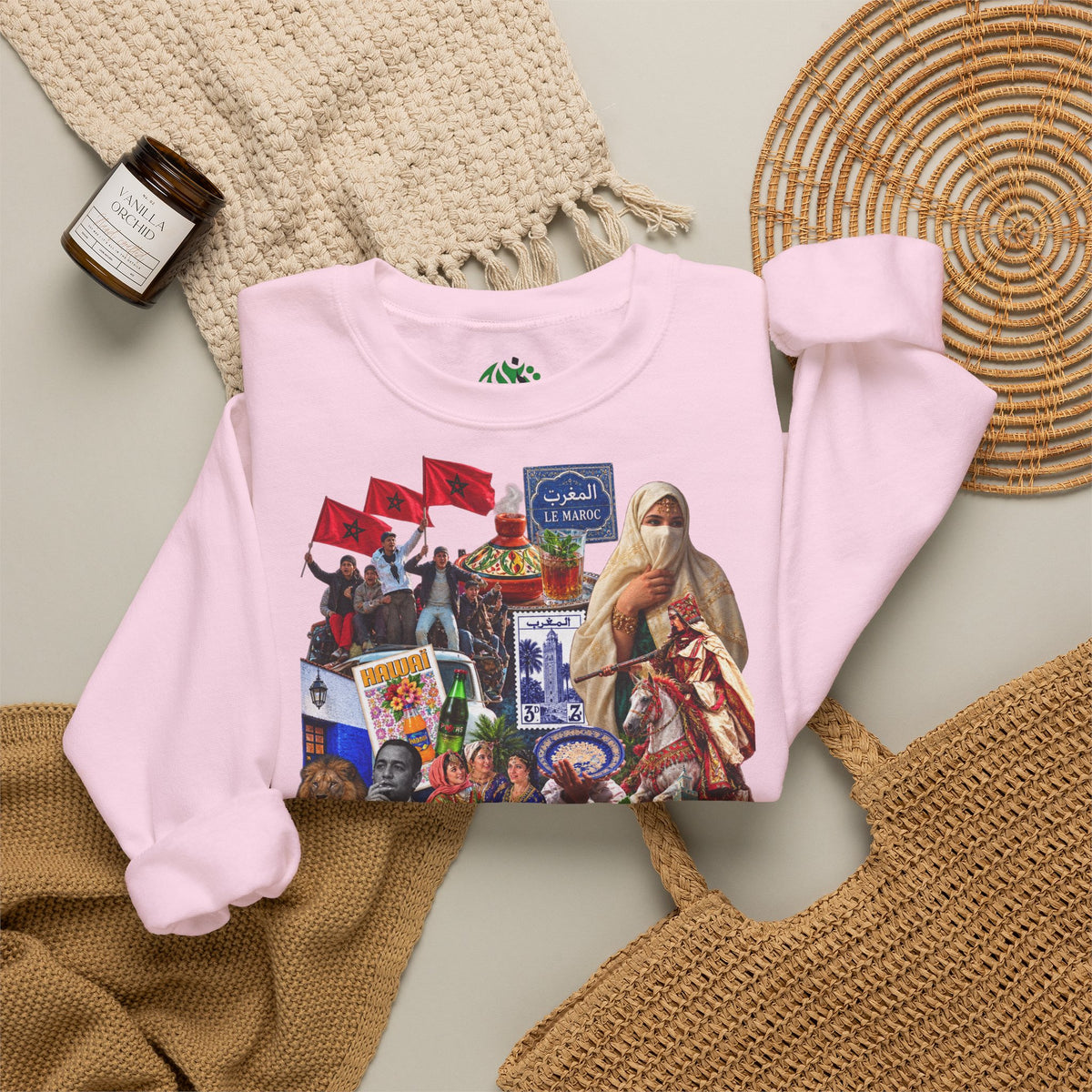 Vintage Collage Morocco Art