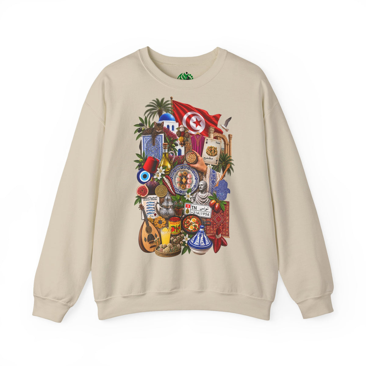 Tunisian Cultural Collage Sweatshirt