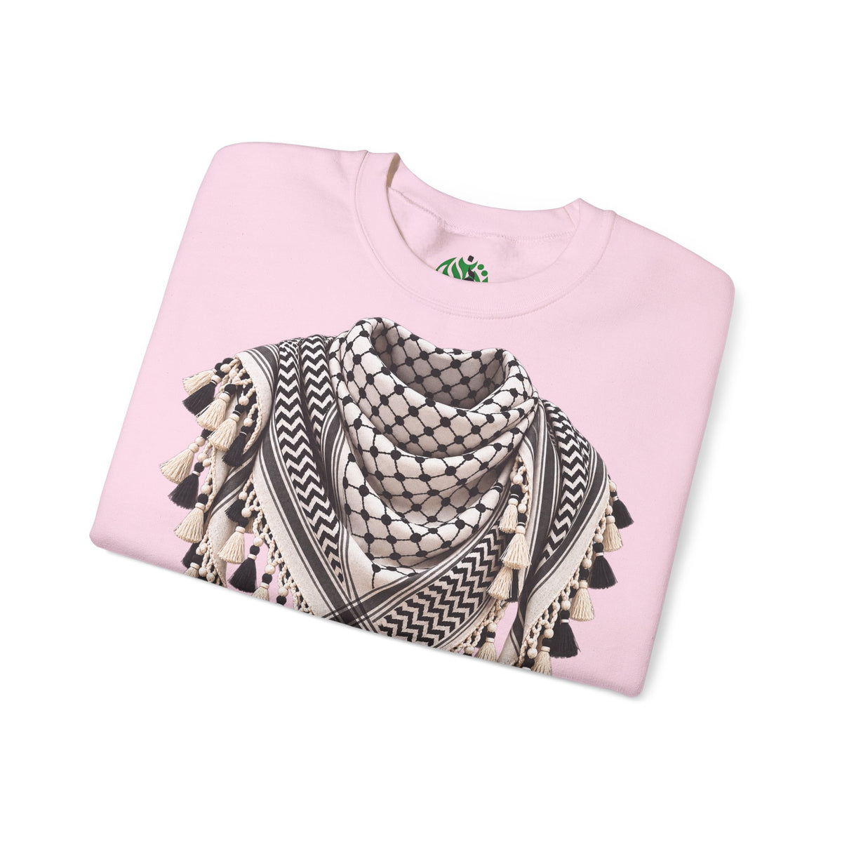 Keffiyeh Pattern Crewneck Sweatshirt
