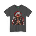 Palestinian Keffiyeh Portrait Tee — Bold Middle Eastern Cultural Art T-Shirt