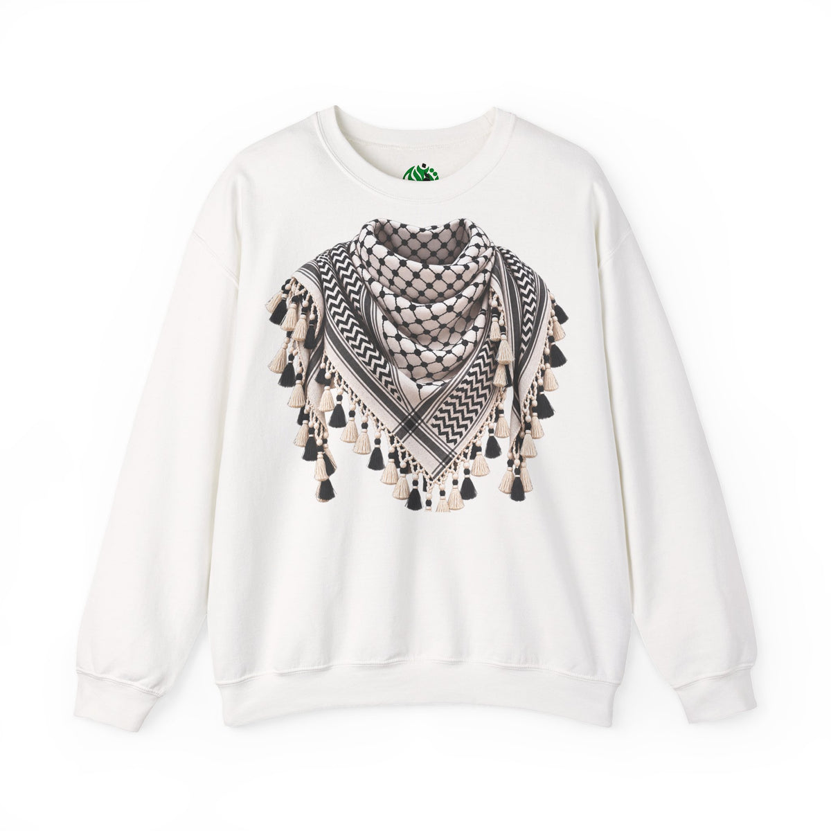Keffiyeh Pattern Crewneck Sweatshirt