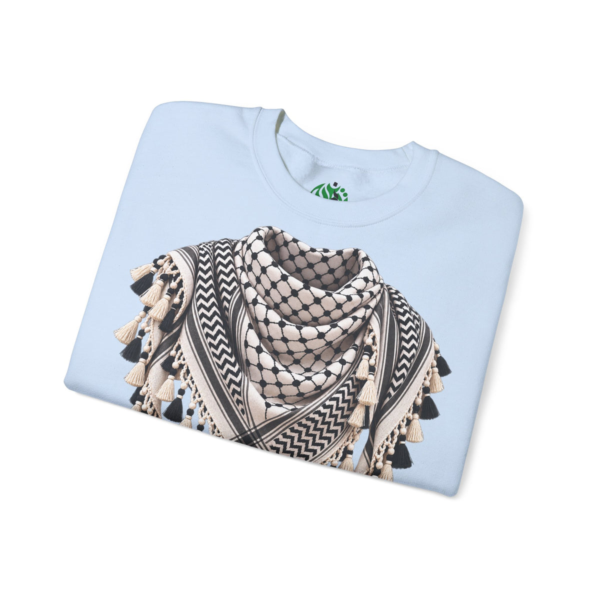 Keffiyeh Pattern Crewneck Sweatshirt