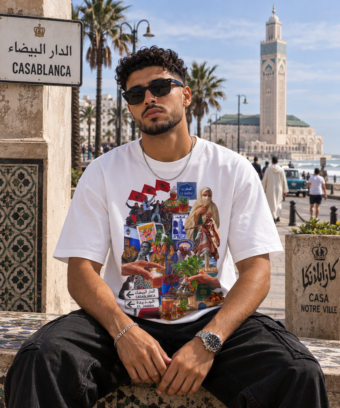 Collage of Cultural Morocco Icons Vintage