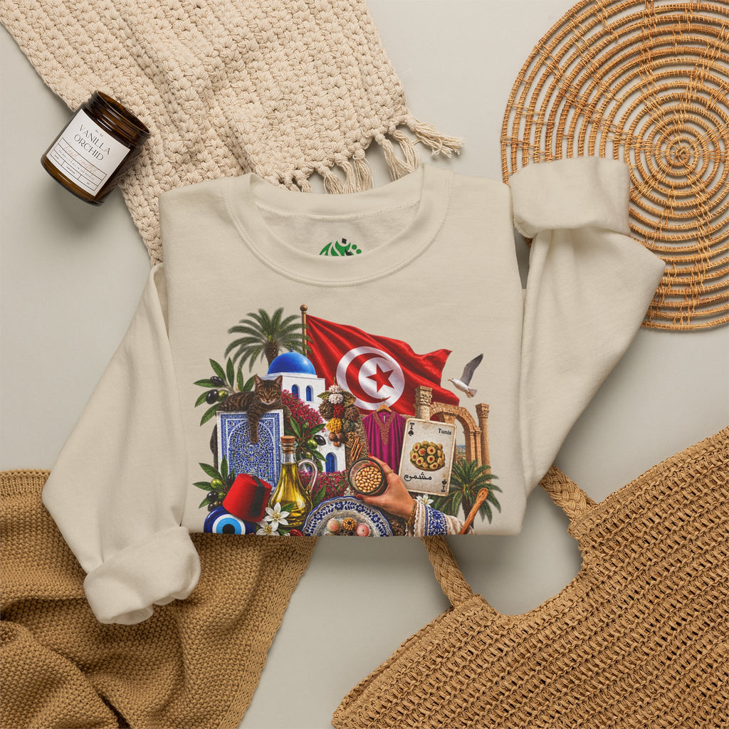 Tunisian Cultural Collage Sweatshirt