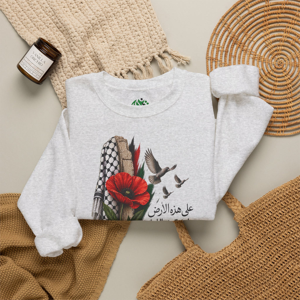 Poppy & Keffiyeh Graphic Sweatshirt