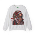 Native Floral Portrait Sweatshirt — Woman in Headdress Graphic Crewneck