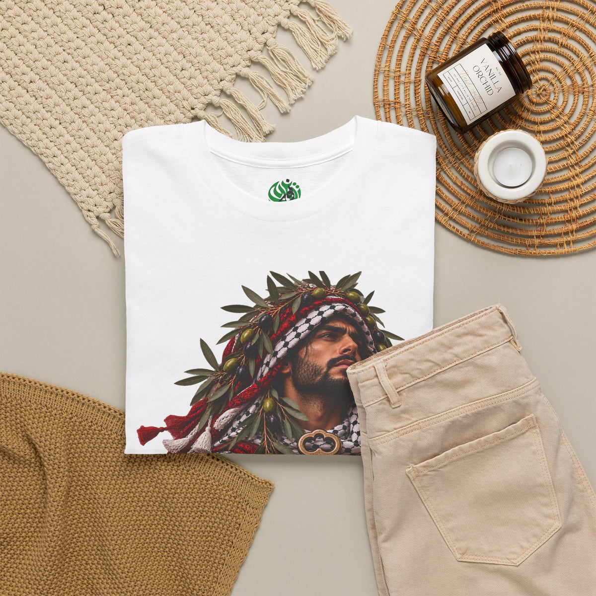 Palestinian King Apparel Tee — Key & Keffiyeh Graphic T-Shirt