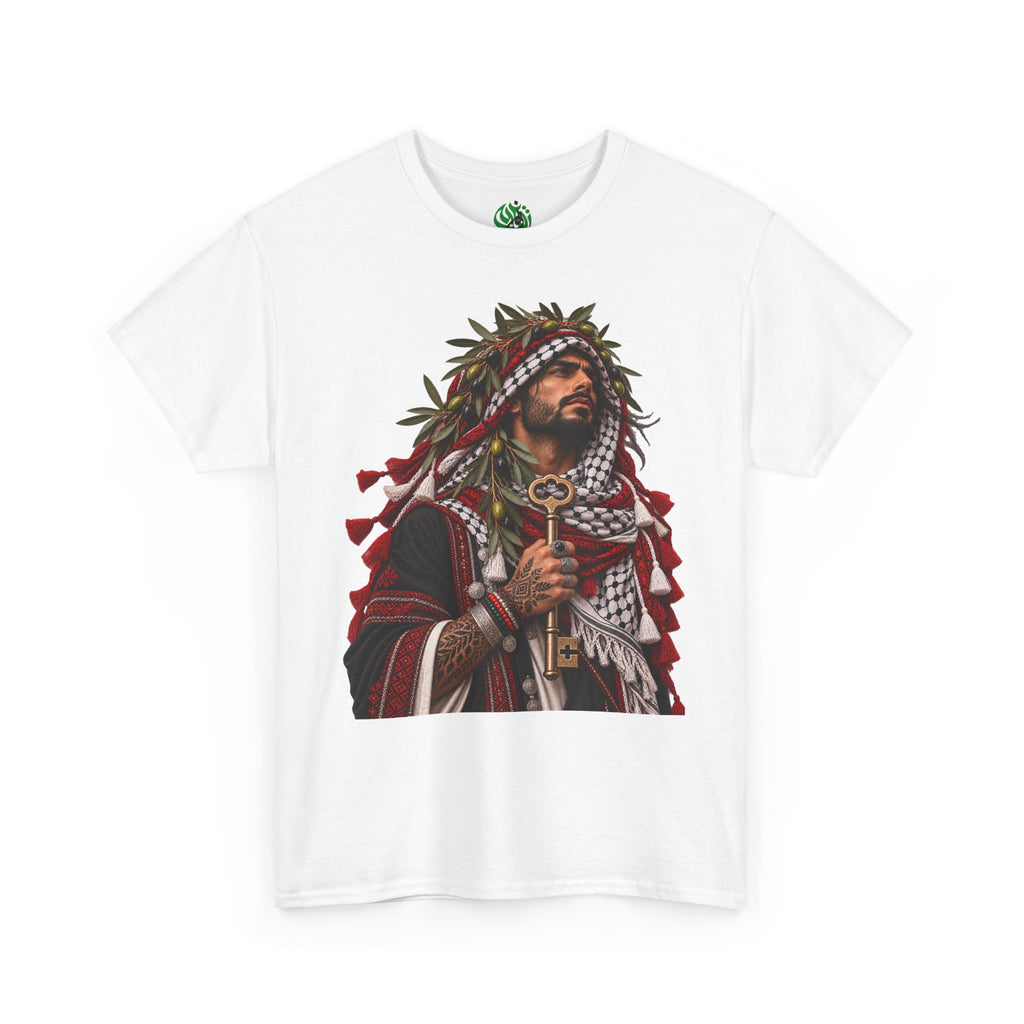 Palestinian King Apparel Tee — Key & Keffiyeh Graphic T-Shirt