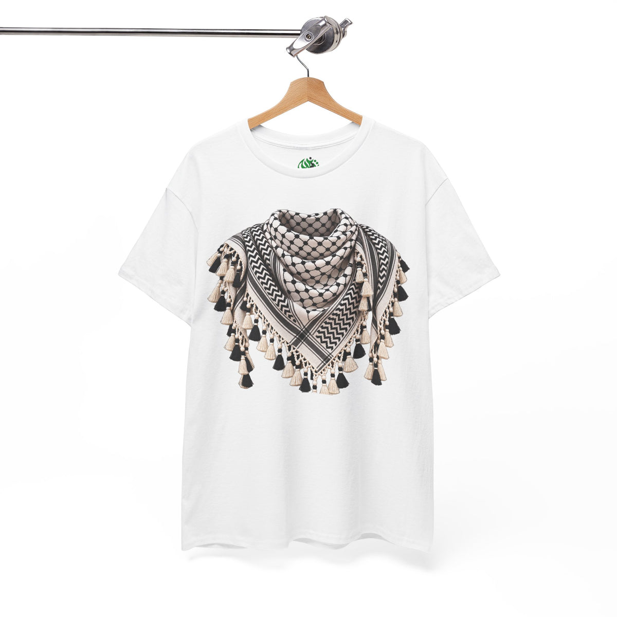 Keffiyeh Graphic T-Shirt — Middle Eastern Scarf Pattern Tee
