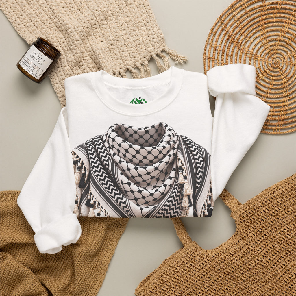Keffiyeh Pattern Crewneck Sweatshirt