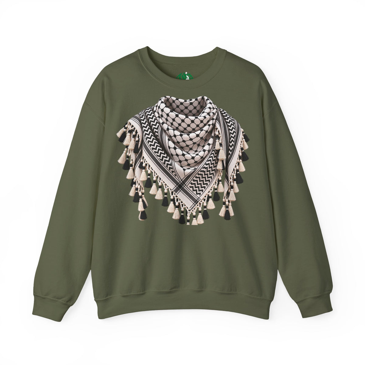 Keffiyeh Pattern Crewneck Sweatshirt