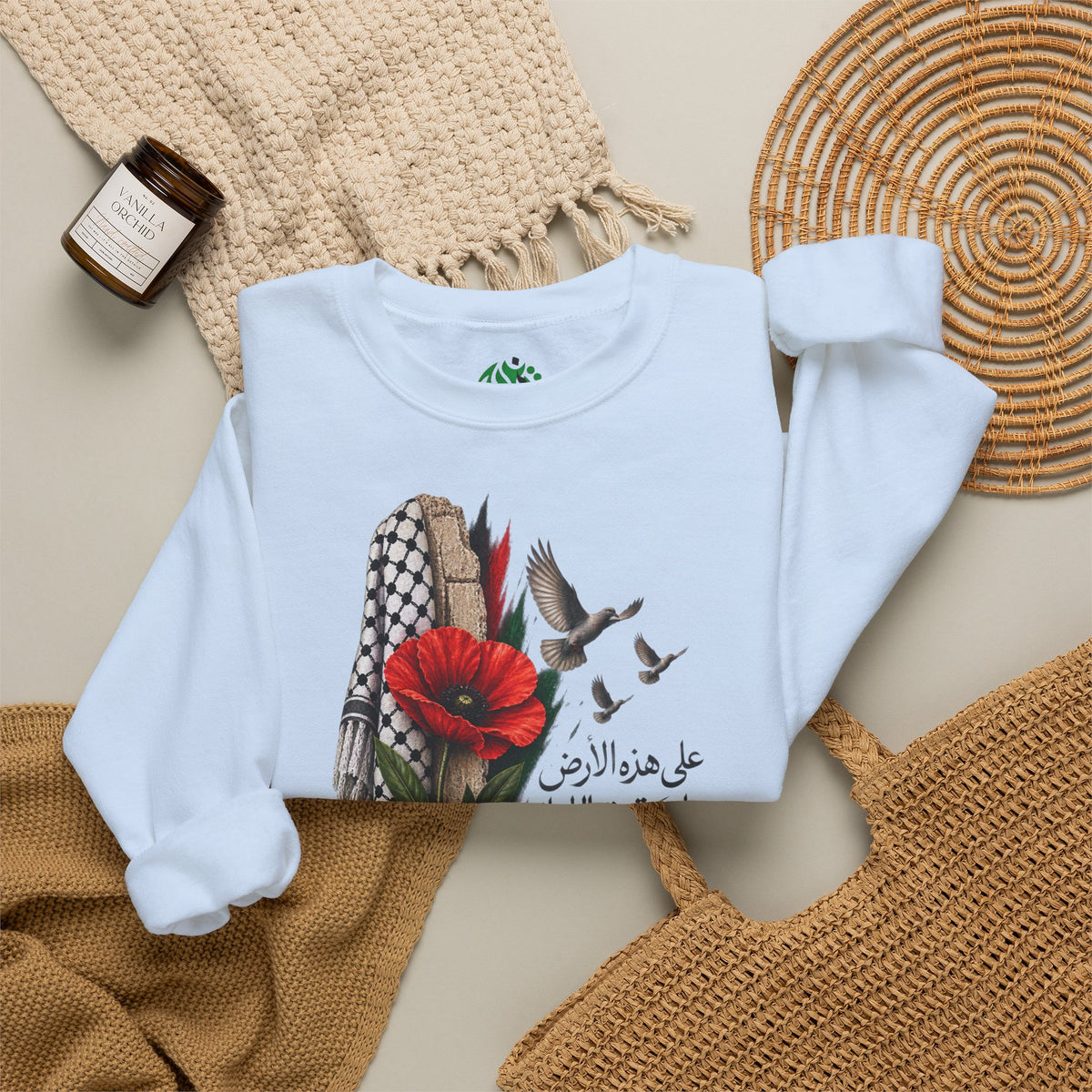 Poppy & Keffiyeh Graphic Sweatshirt