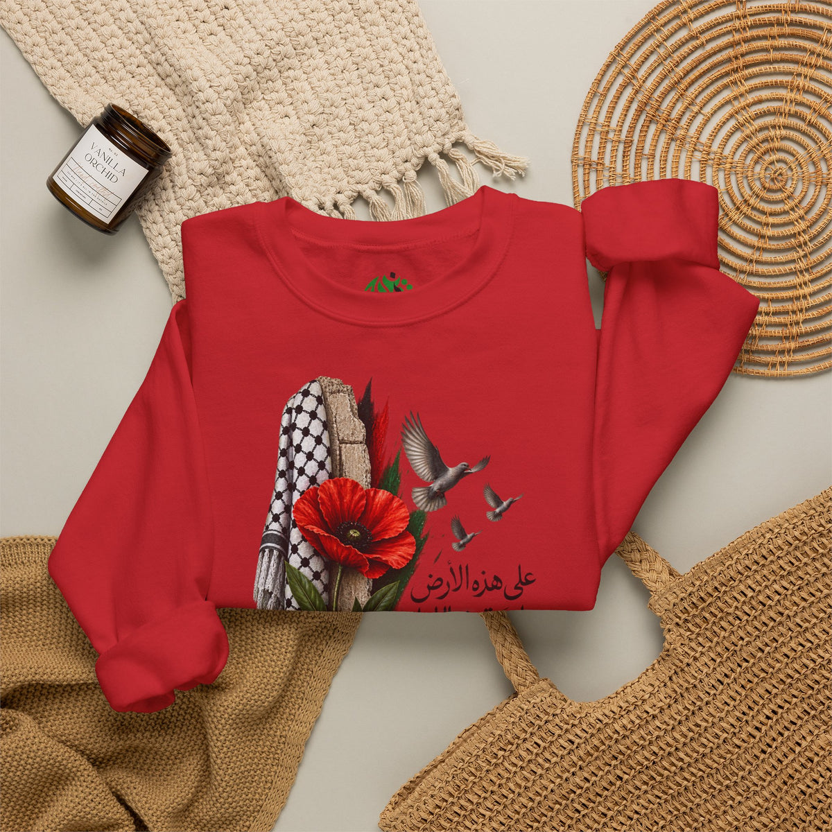 Poppy & Keffiyeh Graphic Sweatshirt