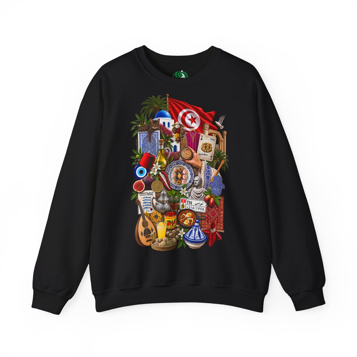 Tunisian Cultural Collage Sweatshirt